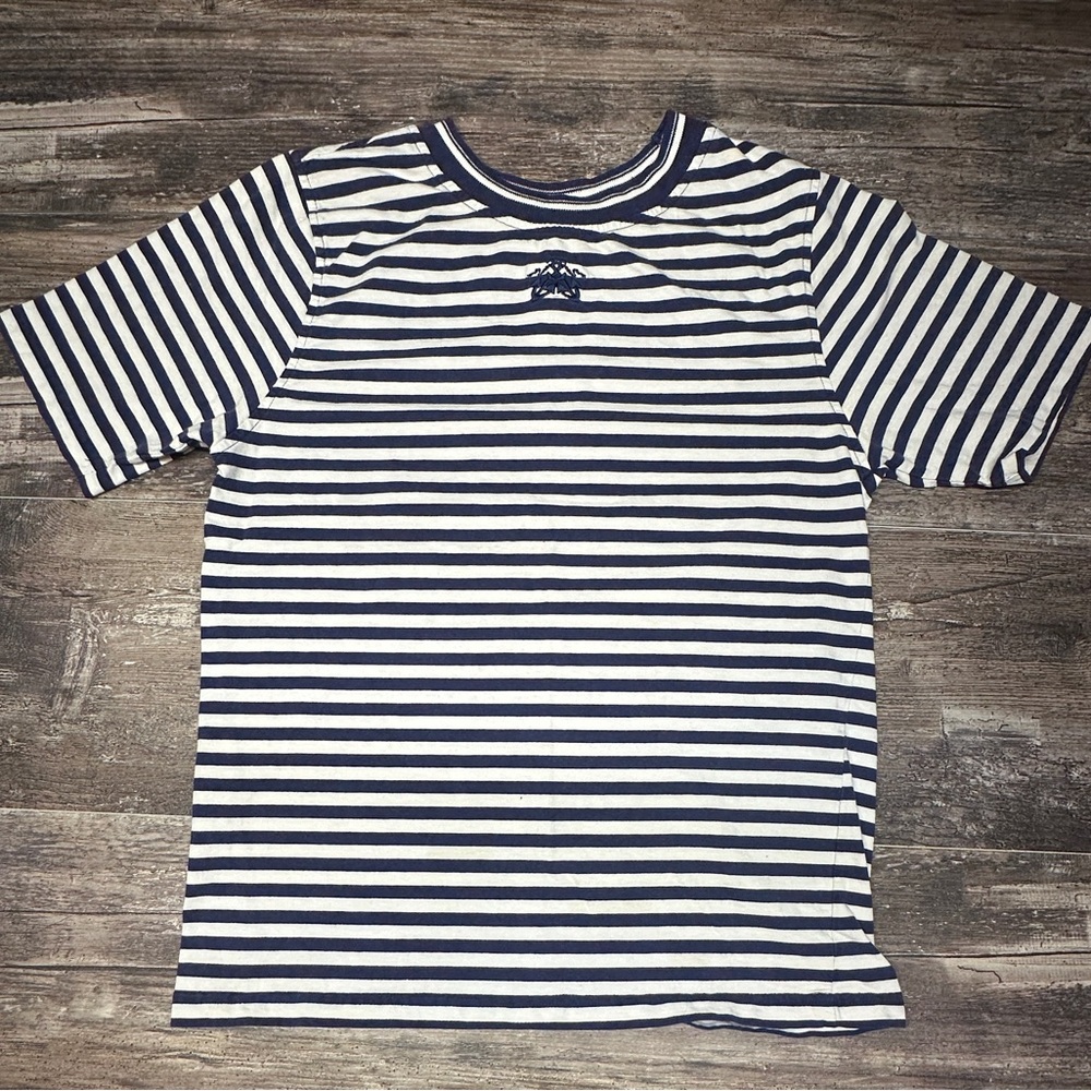 Vintage 90s Striped Nautical Women’s Tee USA Made Minimalist Top
